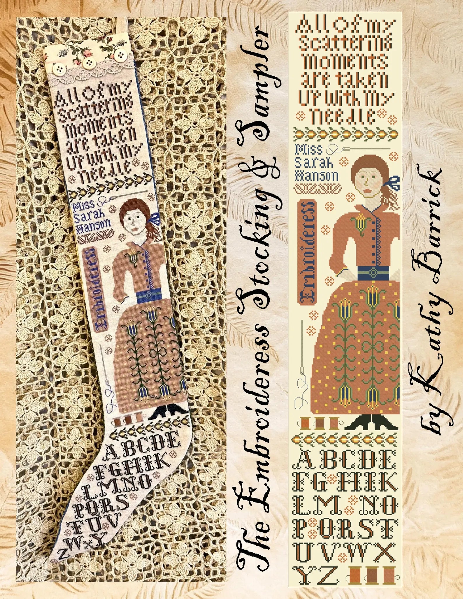 Kathy Barrick - The Embroideress Stocking &amp; Sampler