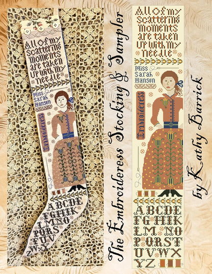 Kathy Barrick - The Embroideress Stocking &amp; Sampler