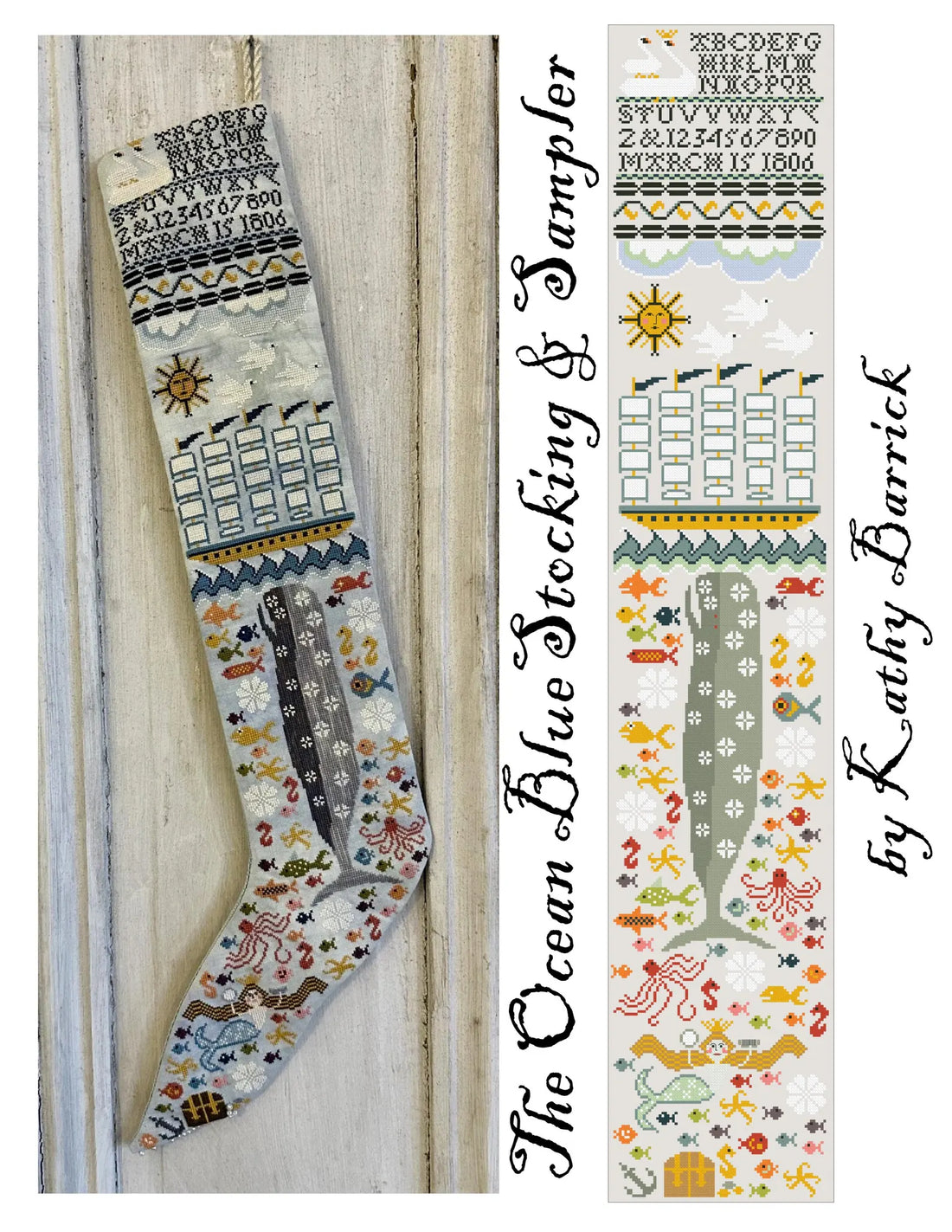 Kathy Barrick - The Ocean Blue Stocking &amp; Sampler