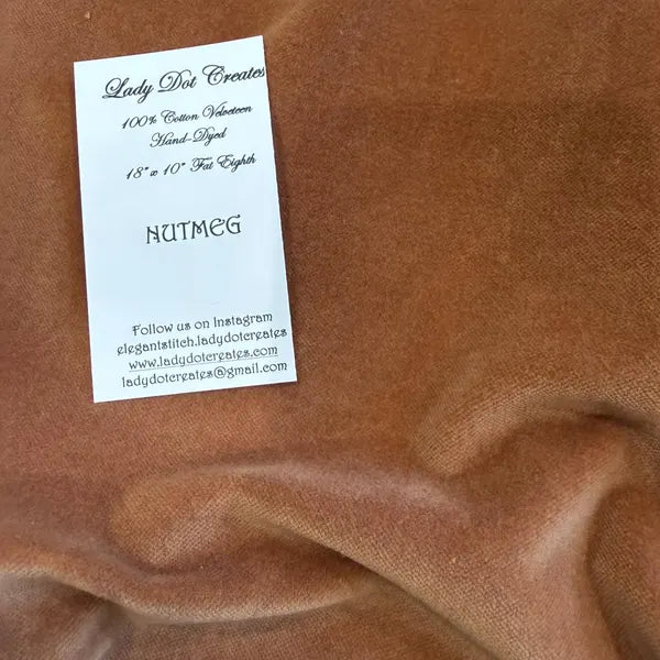 Hand Dyed 100% Cotton Velveteen - Nutmeg