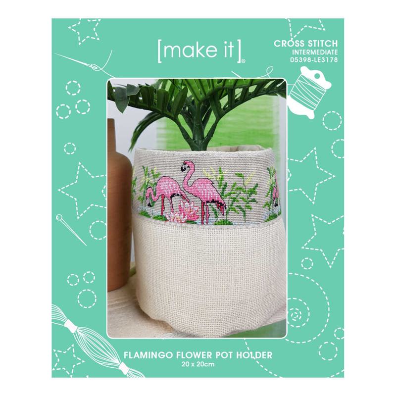 Make-it Flamingo Flower Pot Holder 20cm x 20cm