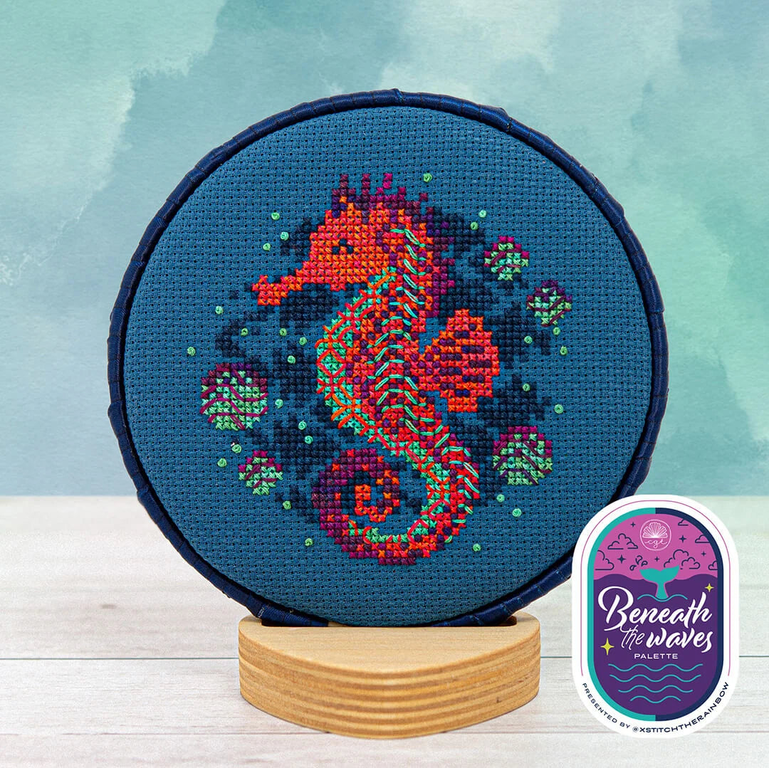 Counting Puddles - Bubble Seahorse X Stitch the Rainbow