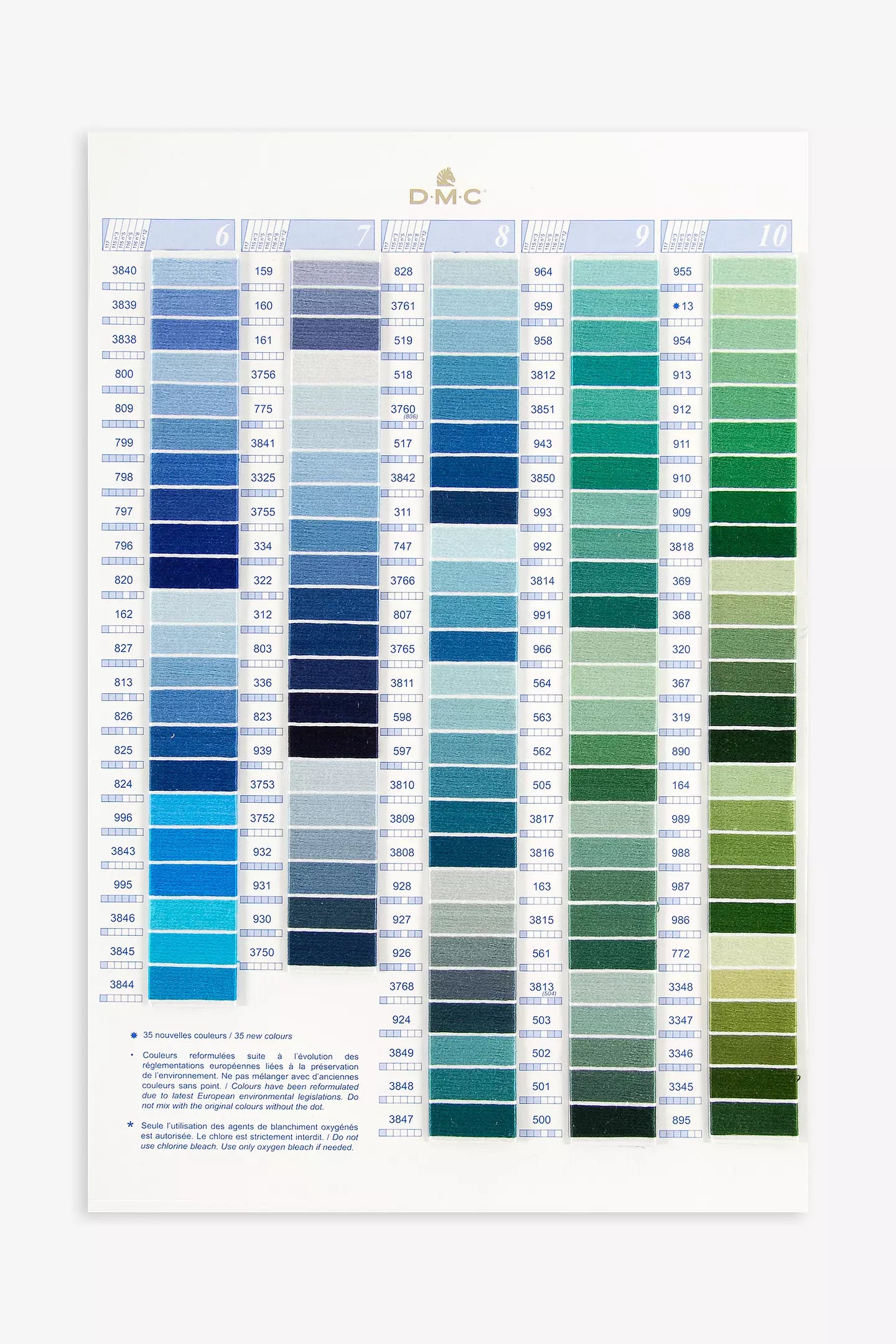 DMC Threaded Colour Card